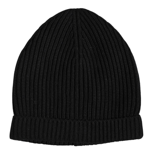 Dolce & Gabbana Black Cashmere Knitted Winter Beanie Hat