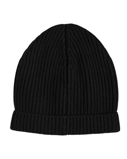 Dolce & Gabbana Black Cashmere Knitted Winter Beanie Hat