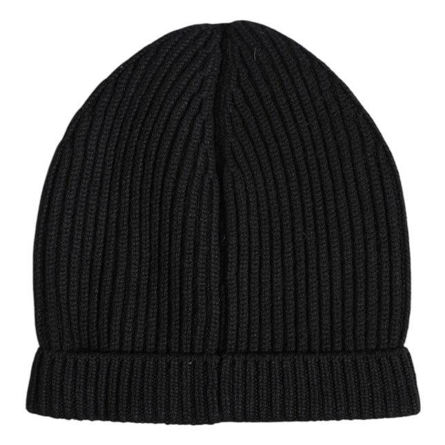 Dolce & Gabbana Black Cashmere Knitted Winter Beanie Hat