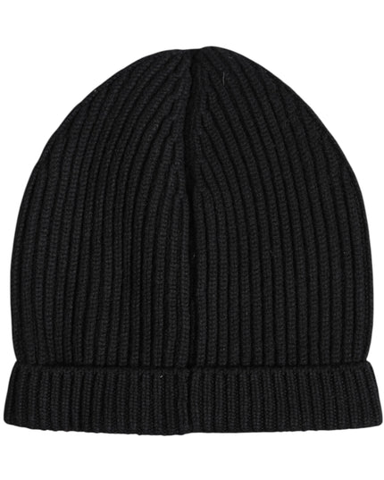 Dolce & Gabbana Black Cashmere Knitted Winter Beanie Hat
