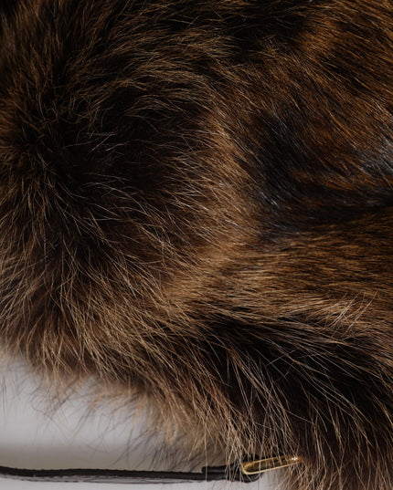 Dolce & Gabbana Brown Fur Women Bucket Hat