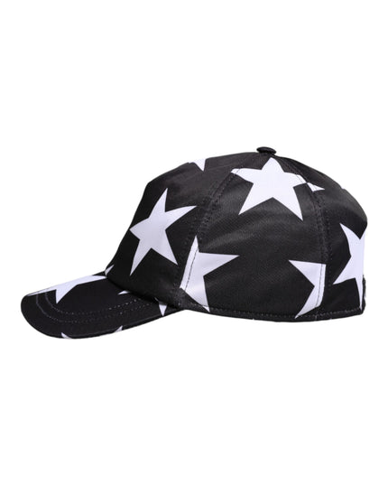 Dolce & Gabbana Black Star Print Polyester Baseball Cap