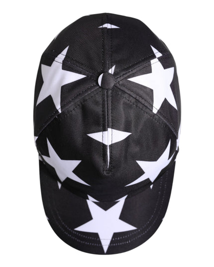 Dolce & Gabbana Black Star Print Polyester Baseball Cap