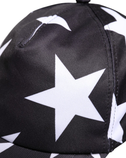 Dolce & Gabbana Black Star Print Polyester Baseball Cap