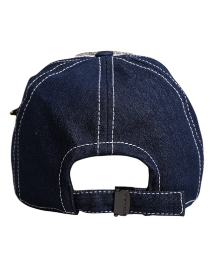 Dolce & Gabbana Blue Crystal Embellishment Baseball Cap