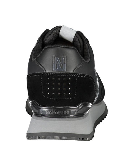 Napapijri Sleek Black Contrast Lace Sneakers