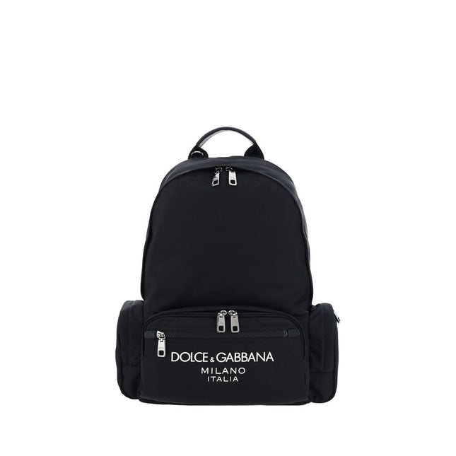 Dolce & Gabbana Black Nylon Backpack