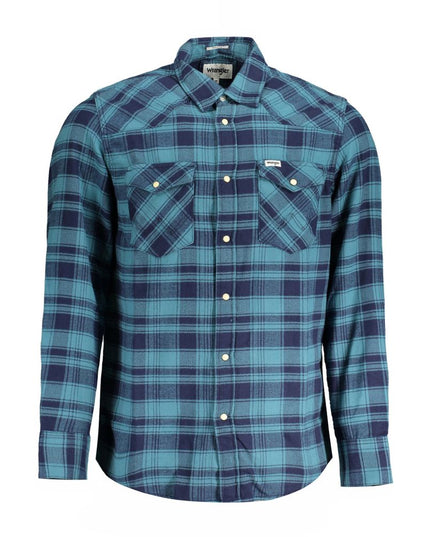 Wrangler Blue Cotton Shirt