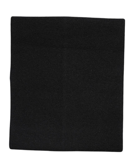 Dolce & Gabbana Black Cashmere Knitted Neck Warmer Foulard Scarf