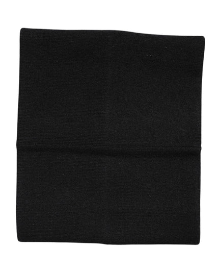 Dolce & Gabbana Black Cashmere Knitted Neck Warmer Foulard Scarf