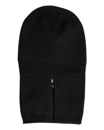 Dolce & Gabbana Black Cashmere Knitted Ski Mask Balaclava Hat