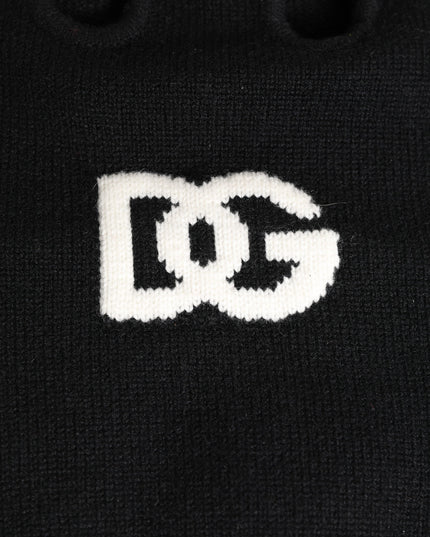 Dolce & Gabbana Black Cashmere Knitted Ski Mask Balaclava Hat