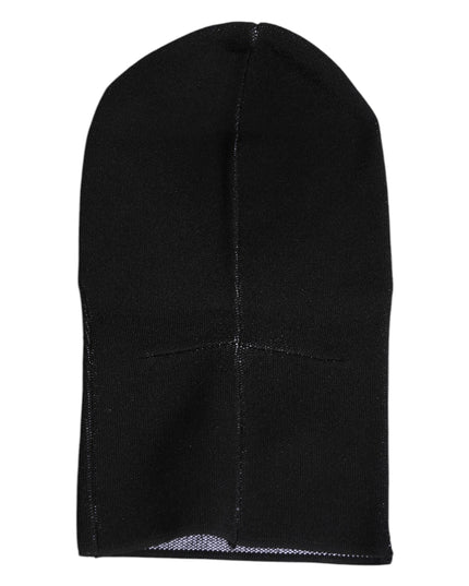 Dolce & Gabbana Black Cashmere Knitted Ski Mask Balaclava Hat