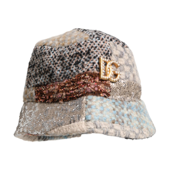 Dolce & Gabbana Multicolor Patchwork Embellished Bucket Hat