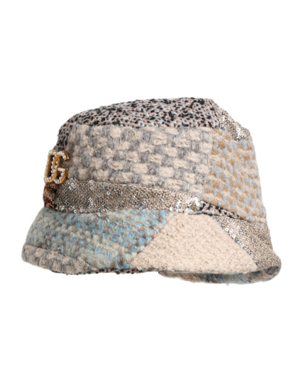 Dolce & Gabbana Multicolor Patchwork Embellished Bucket Hat