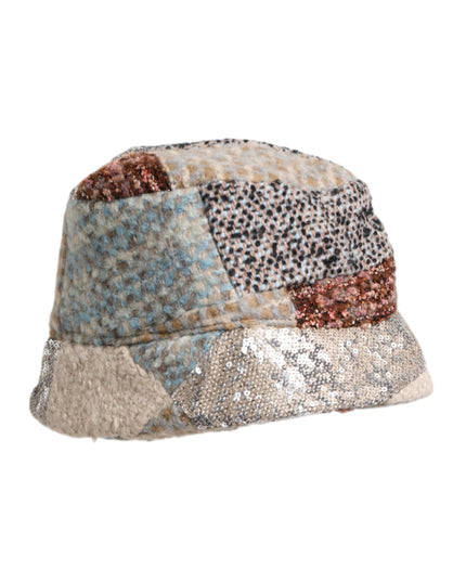 Dolce & Gabbana Multicolor Patchwork Embellished Bucket Hat