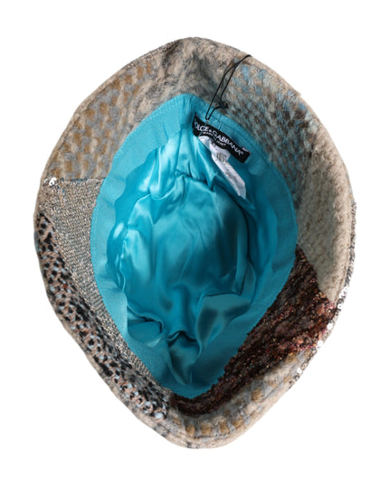 Dolce & Gabbana Multicolor Patchwork Embellished Bucket Hat