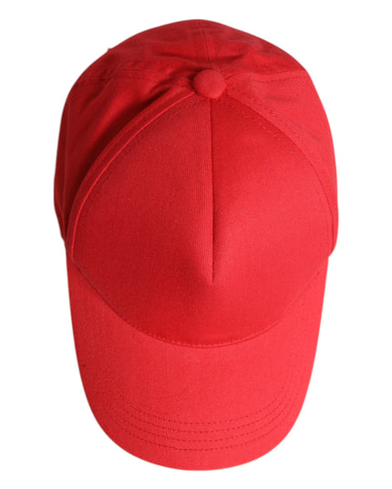 Dolce & Gabbana Red Cotton 6 Panels Women Baseball Cap