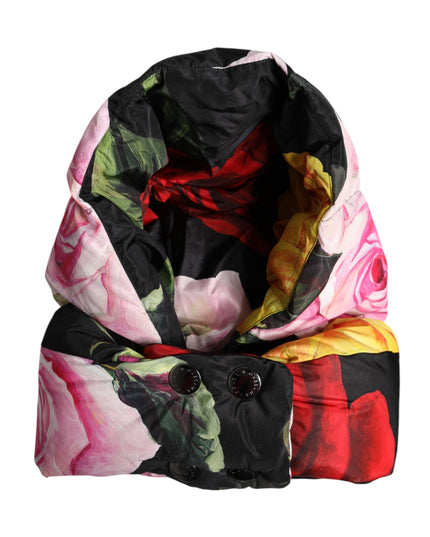 Dolce & Gabbana Black Floral Print Whole Head Wrap Hat
