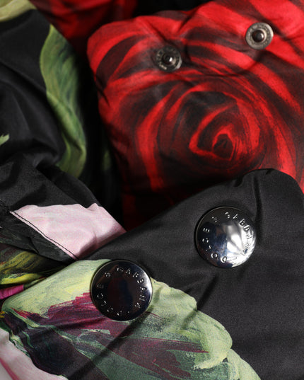 Dolce & Gabbana Black Floral Print Whole Head Wrap Hat