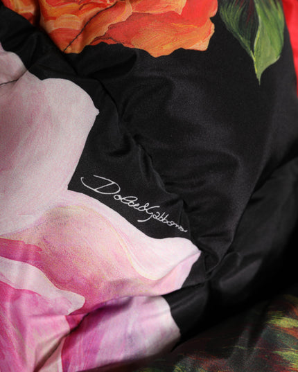 Dolce & Gabbana Black Floral Print Whole Head Wrap Hat