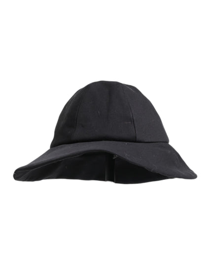 Dolce & Gabbana Black Cotton Wide Brim Bucket Hat
