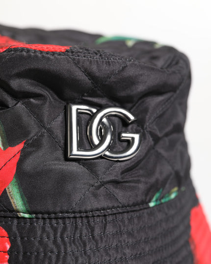 Dolce & Gabbana Multicolor DG Plaque Wide Brim Bucket Hat