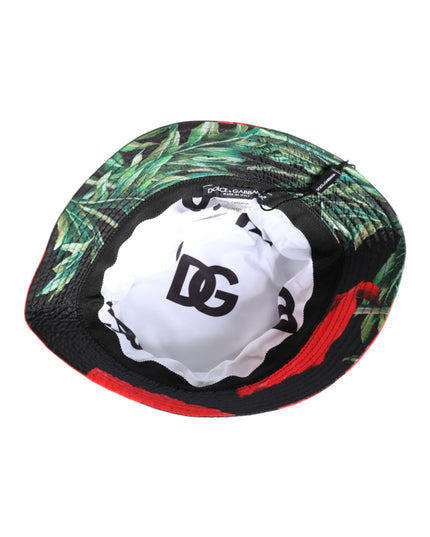 Dolce & Gabbana Multicolor DG Plaque Wide Brim Bucket Hat