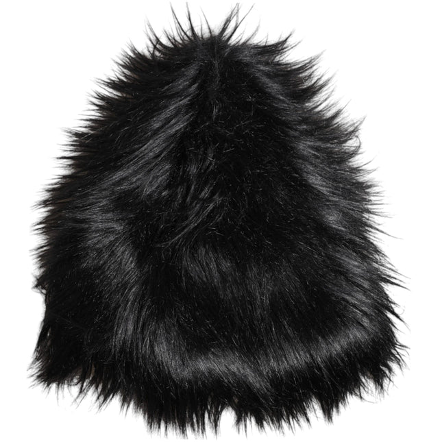 Dolce & Gabbana Black Acrylic Fur Womens Bucket Hat