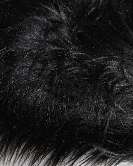 Dolce & Gabbana Black Acrylic Fur Womens Bucket Hat