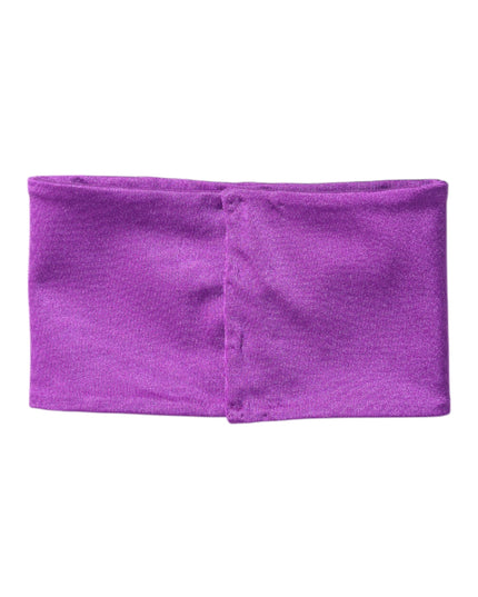 Dolce & Gabbana Purple Nylon Stretch Women Neck Warmer Scarf