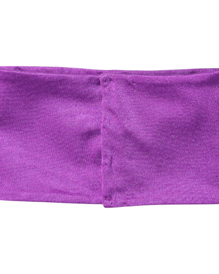 Dolce & Gabbana Purple Nylon Stretch Women Neck Warmer Scarf