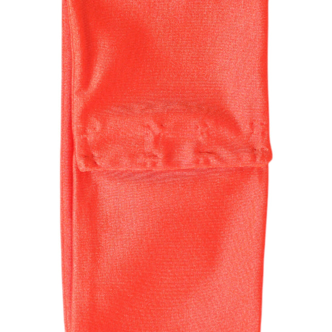 Dolce & Gabbana Orange Nylon Stretch Women Neck Warmer Scarf