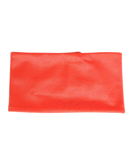 Dolce & Gabbana Orange Nylon Stretch Women Neck Warmer Scarf