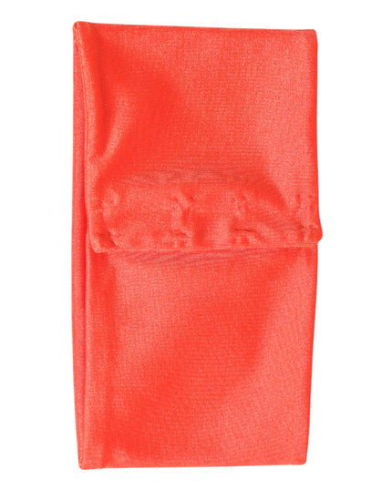 Dolce & Gabbana Orange Nylon Stretch Women Neck Warmer Scarf