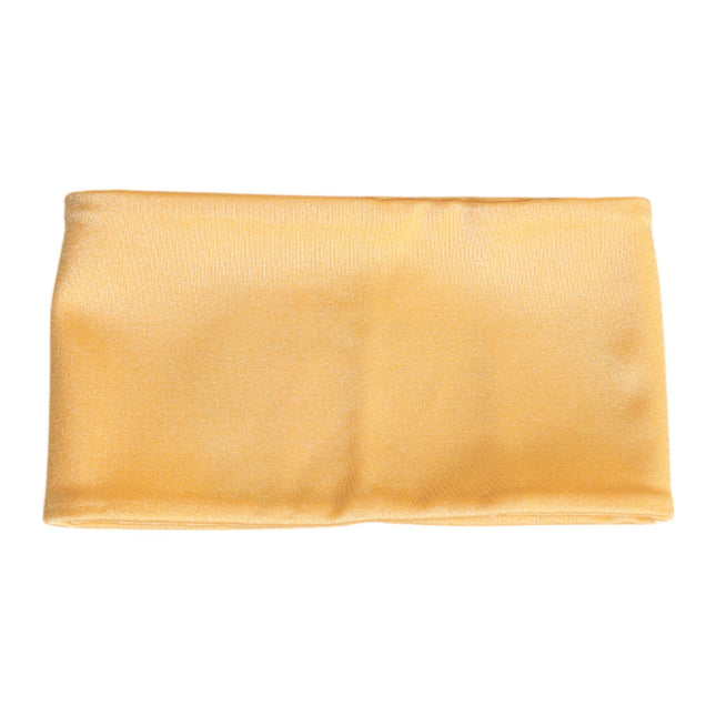 Dolce & Gabbana Yellow Nylon Stretch Women Neck Warmer Scarf