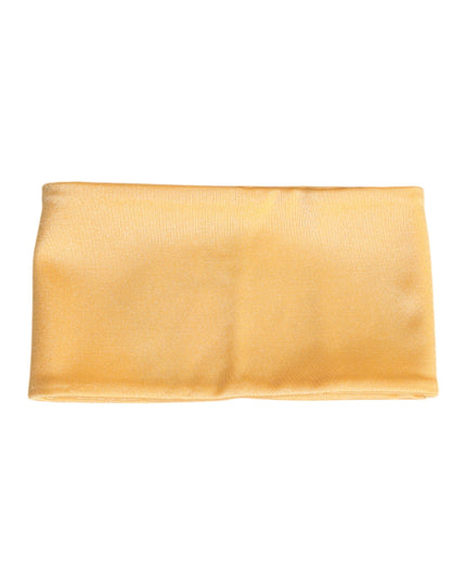 Dolce & Gabbana Yellow Nylon Stretch Women Neck Warmer Scarf