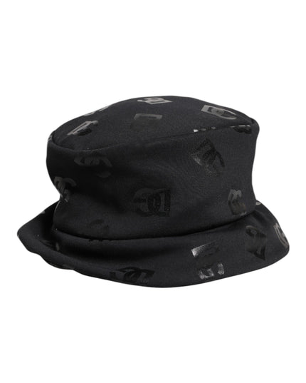 Dolce & Gabbana Black DG Monogram Polyester Jacquard Bucket Hat