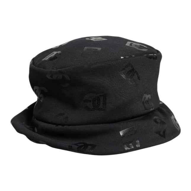 Dolce & Gabbana Black DG Monogram Polyester Jacquard Bucket Hat