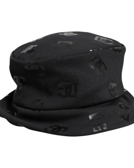 Dolce & Gabbana Black DG Monogram Polyester Jacquard Bucket Hat
