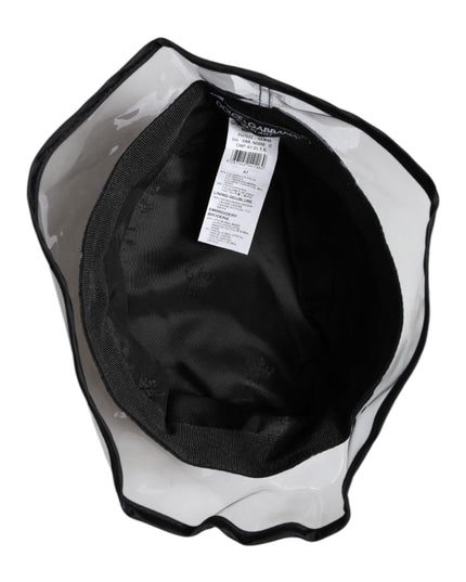 Dolce & Gabbana Black Nylon PVC DG Logo Bucket Hat