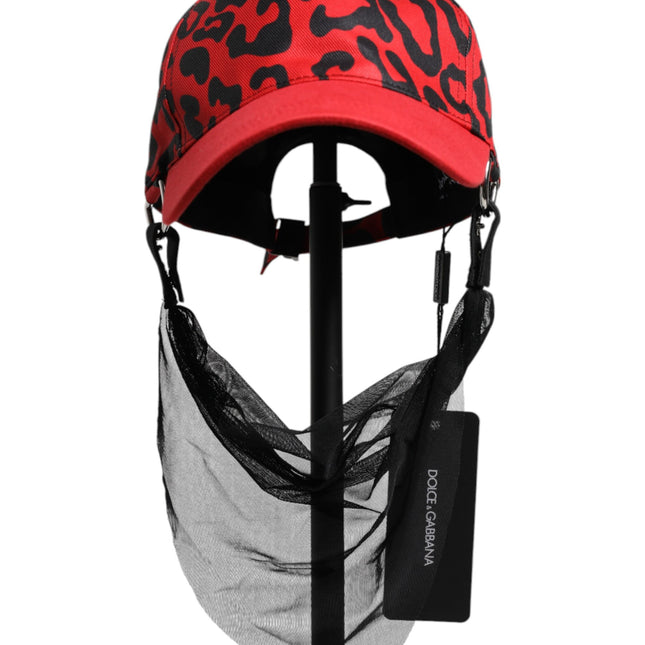 Dolce & Gabbana Red Cotton 6 Panels Women Baseball Cap