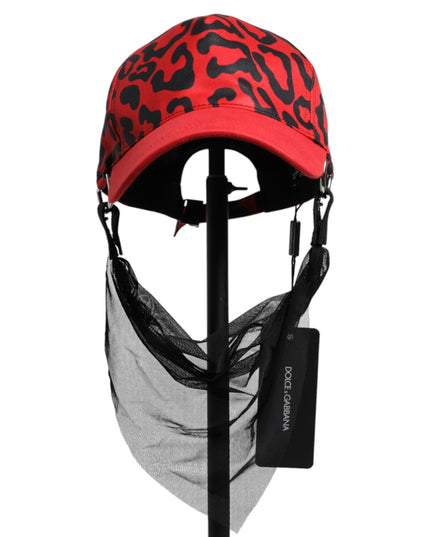 Dolce & Gabbana Red Cotton 6 Panels Women Baseball Cap