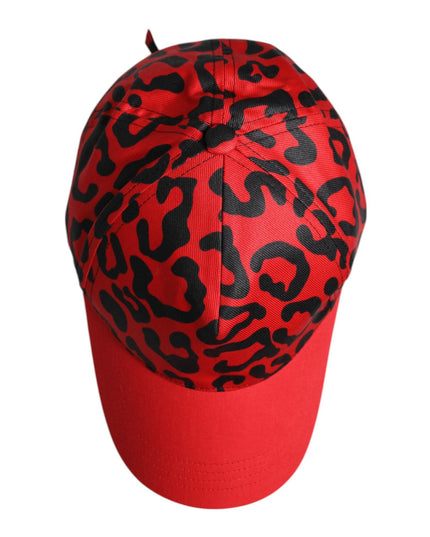 Dolce & Gabbana Red Cotton 6 Panels Women Baseball Cap