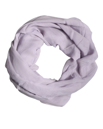 Dolce & Gabbana Purple Silk Rectangle Wrap Shawl Scarf
