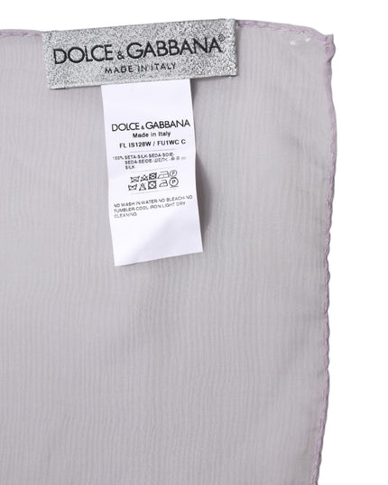 Dolce & Gabbana Purple Silk Rectangle Wrap Shawl Scarf