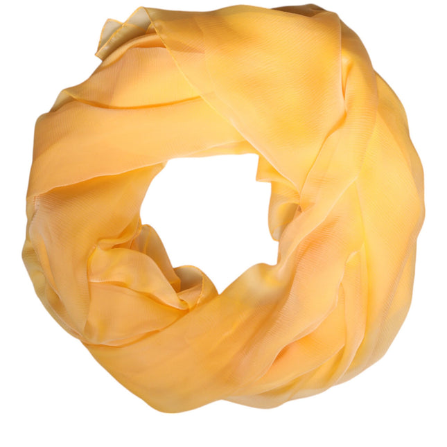 Dolce & Gabbana Yellow Silk Rectangle Wrap Shawl Scarf