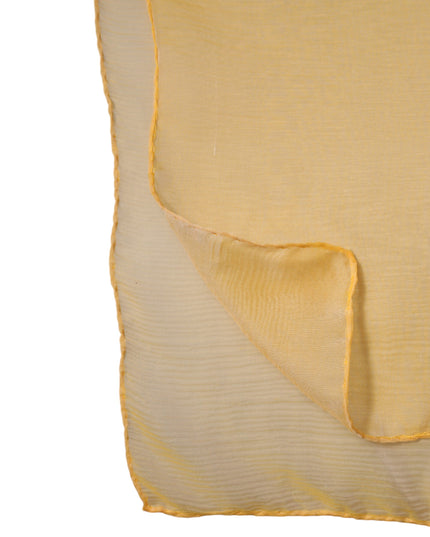 Dolce & Gabbana Yellow Silk Rectangle Wrap Shawl Scarf