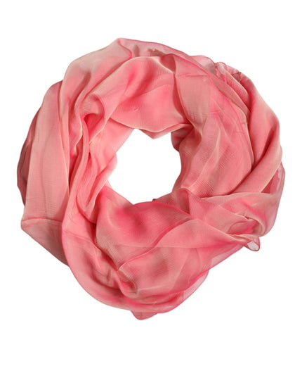 Dolce & Gabbana Pink Silk Rectangle Women Wrap Shawl Scarf