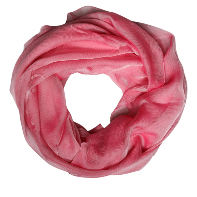Dolce & Gabbana Pink Silk Rectangle Women Wrap Shawl Scarf